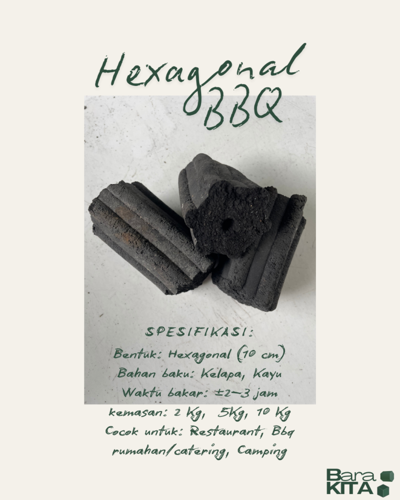 hexagonal briket